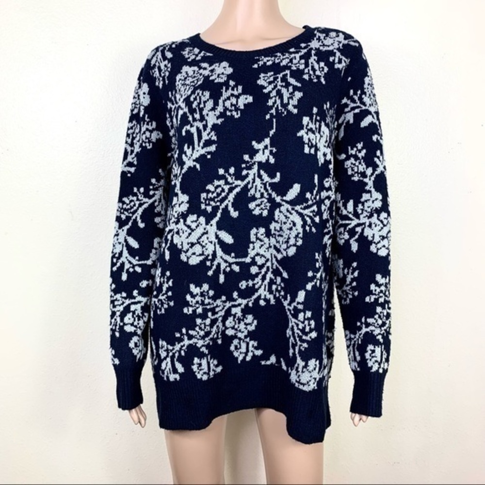 NWT CROFT&BARROW women’s Sweater Blue Gray Sz L